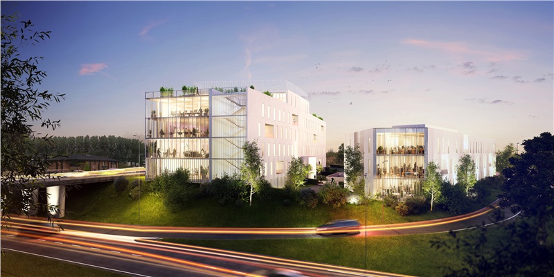 4 Cantons – 8000 m² de bureaux neufs – études thermiques