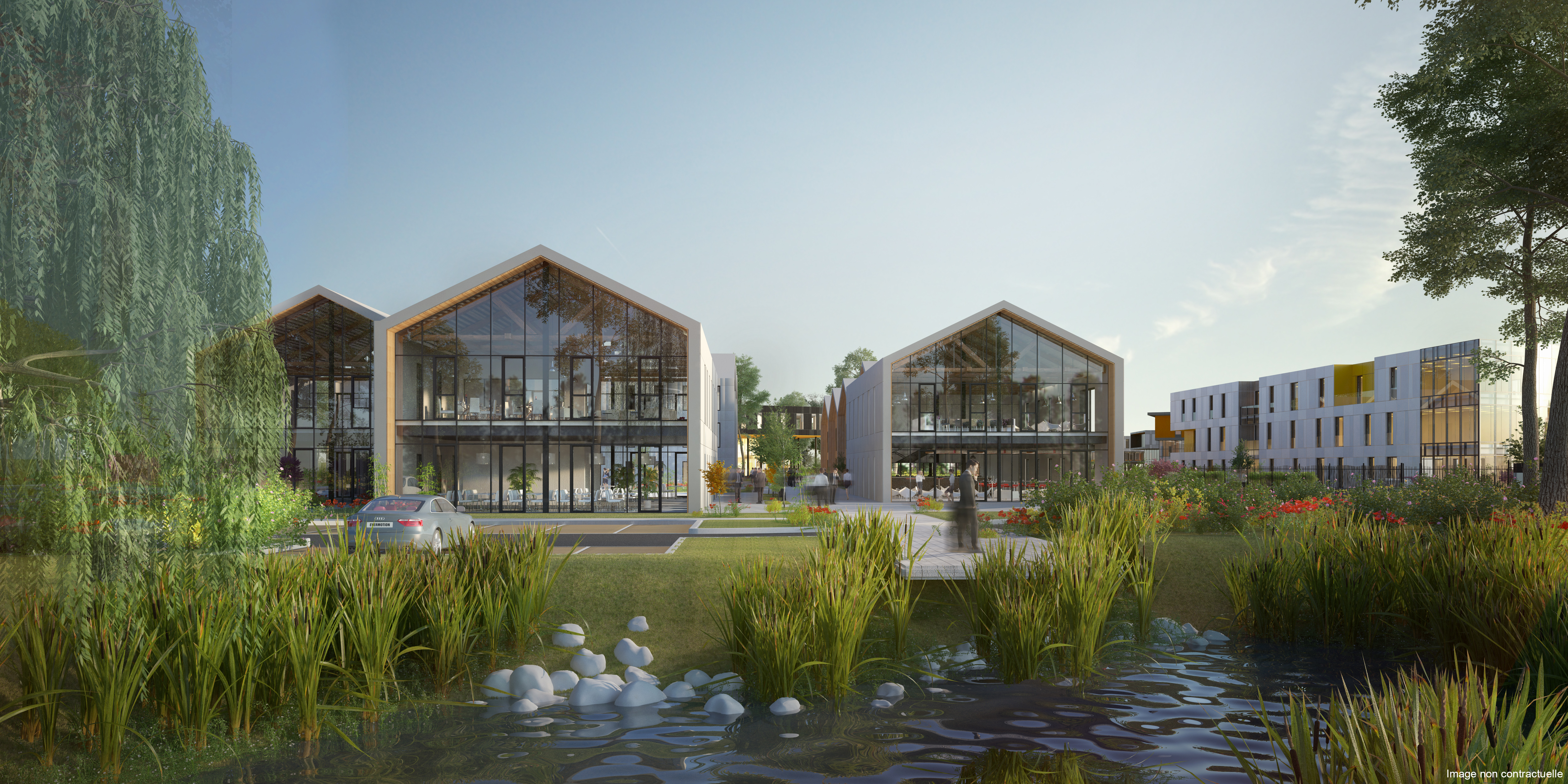 Pole Services Arteparc Lesquin – 5 bâtiments – 5000m² – études thermiques